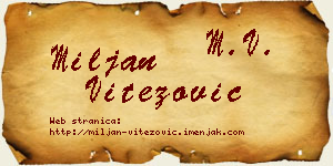 Miljan Vitezović vizit kartica